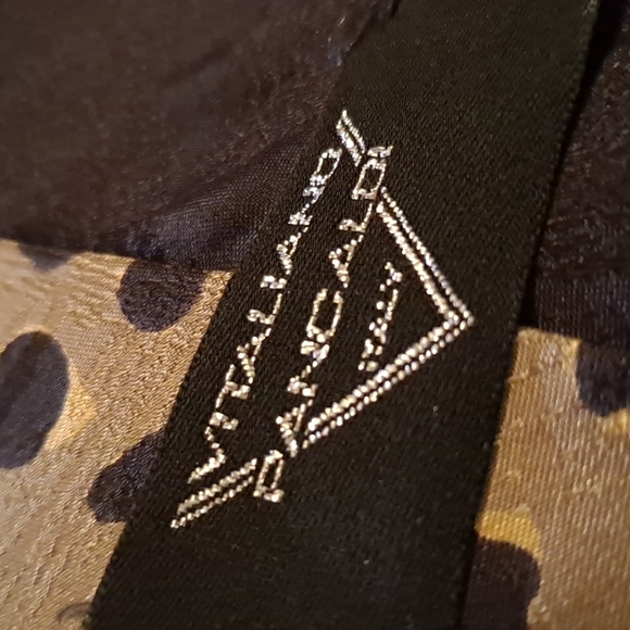 Vitaliano Pancaldi Half Animal Print Half Abstract Silk Tie App 58 3/4" Long - Picture 3 of 6